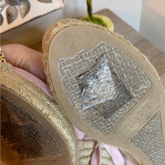 XX SOLD XX Soludos lace up pink espadrilles sz7 - Picture 4 of 5